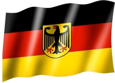 Flagge Deutschland mit Adler 150 cm x 90 cm, hohe Qualität+Stabilität, Metallösen